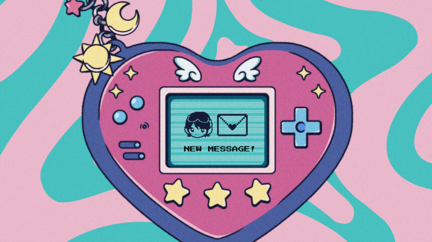 Snowkissed Romance heart-shaped messenger